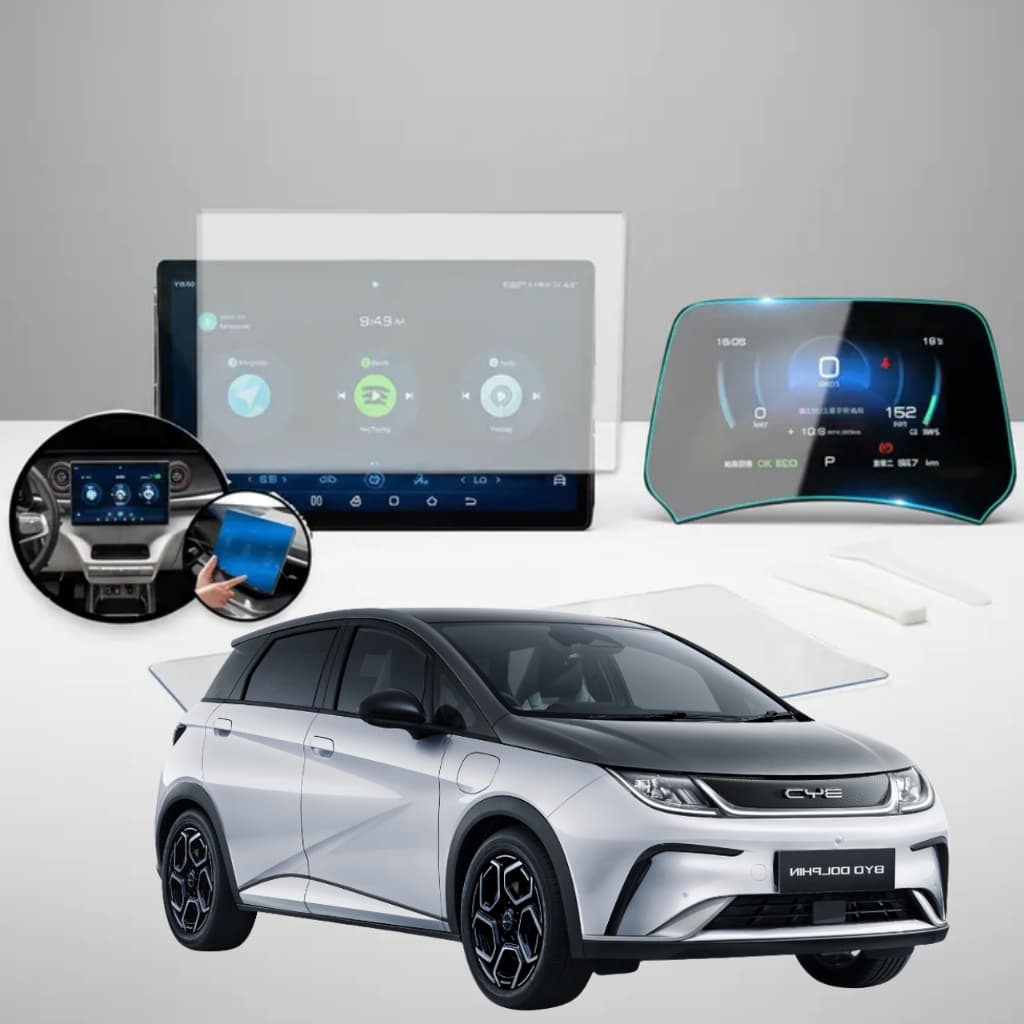 Película BYD Dolphin Versão Plus Gs Multimídia Velocímetro Kit Completo Hydrogel HD Navegação