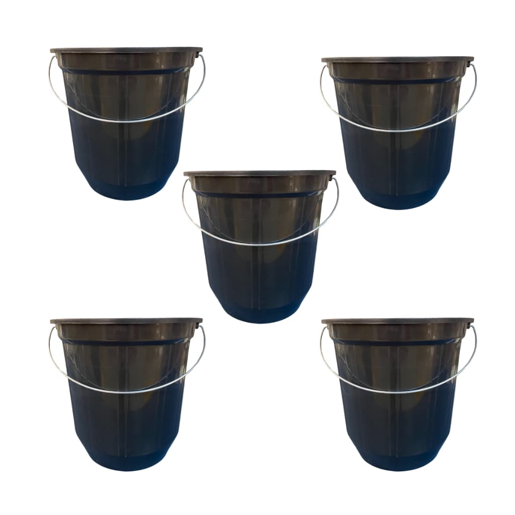 Kit 5 Baldes Plásticos 7L com Alça de Ferro – Resistentes e Multiuso