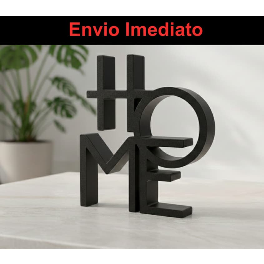 Escultura Decorativa HOME – Enfeite Moderno Minimalista para Sala e Escritório