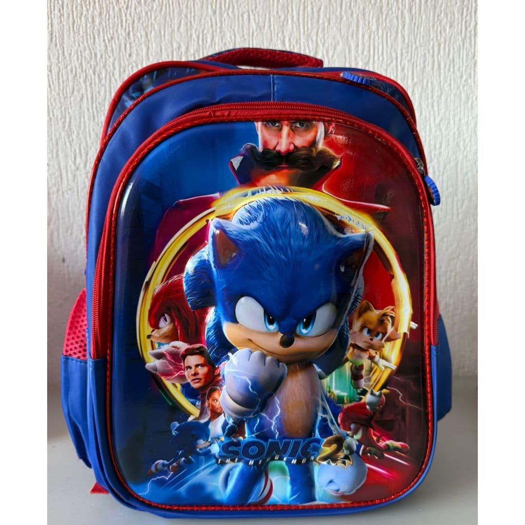 Mochila Escolar Infantil Sonic de Costas Masculina