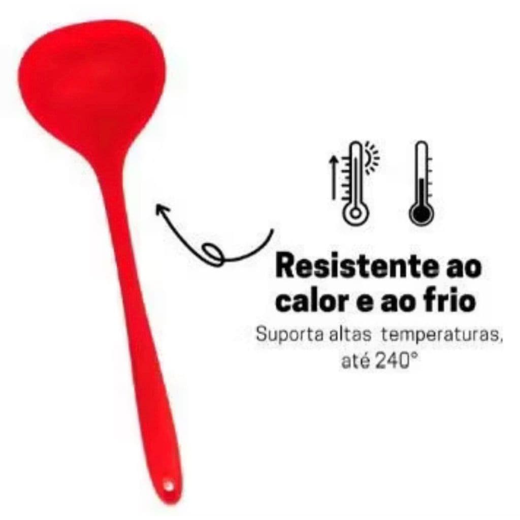 Concha De Silicone 28,5 cm Resistente A Altas Temperaturas Original Line Multiuso Multicolorido