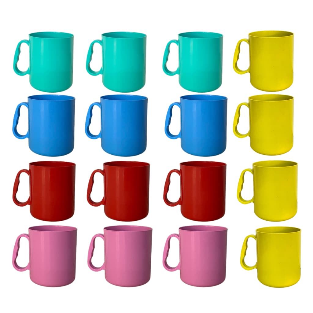 KIT 12 Canecas Plásticas 400ml – Uso Escolar, Infantil e Festas