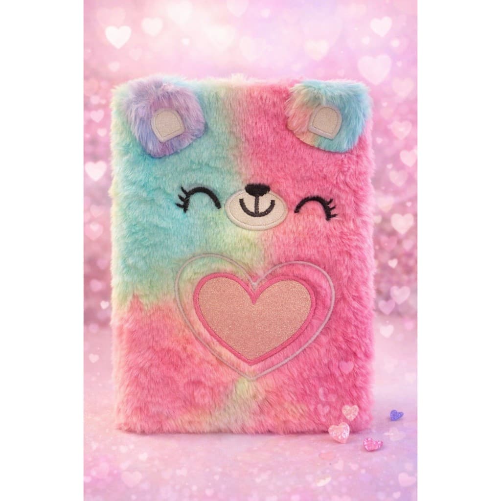CADERNO BROCHURA PELUCIA 80 FOLHAS URSO OU COELHO