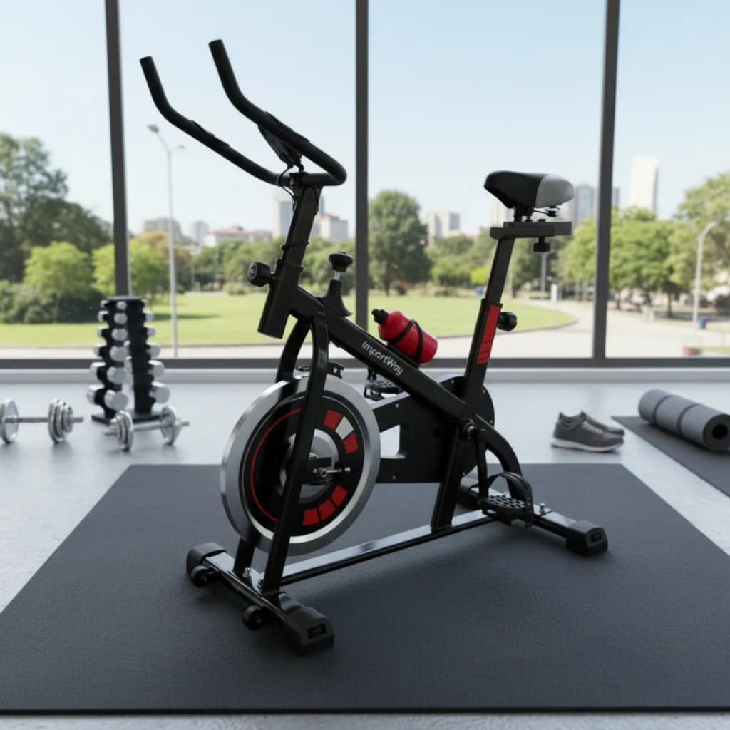 Bicicleta Ergométrica Spinning 8kg Residencial Com Monitor, Ajustes Suporta Até 120kg Uso Doméstico