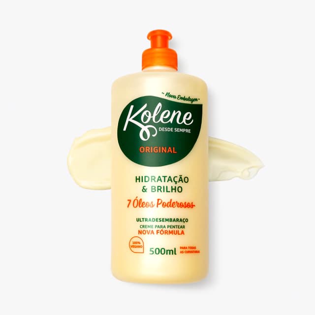 Creme de Pentear Kolene Original 500ml - Ultra Desembaraço e Brilho Máximo