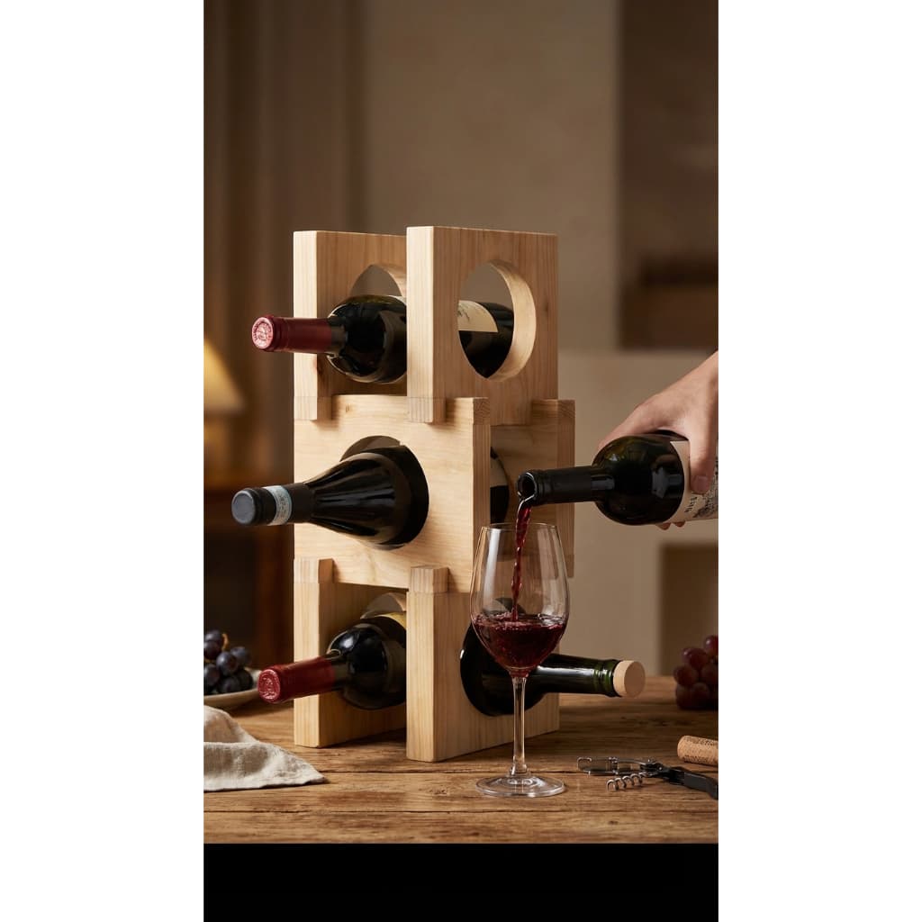 Adega De Madeira Organizador De Garrafas para Mesa Posta Decor Suporte de Vinho Airbnb Casa Cozinha