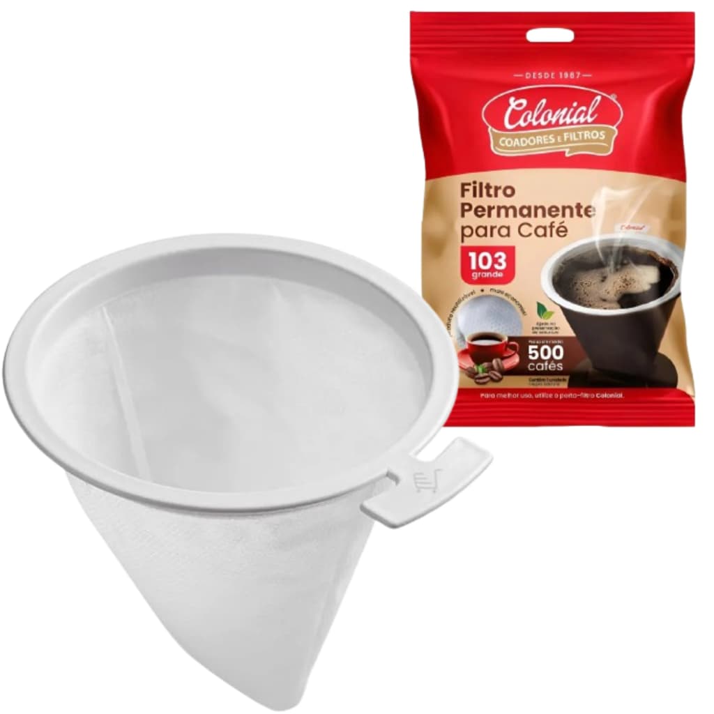Coador de Café Colonial Filtro Reutilizável em TNT Tamanho 103.