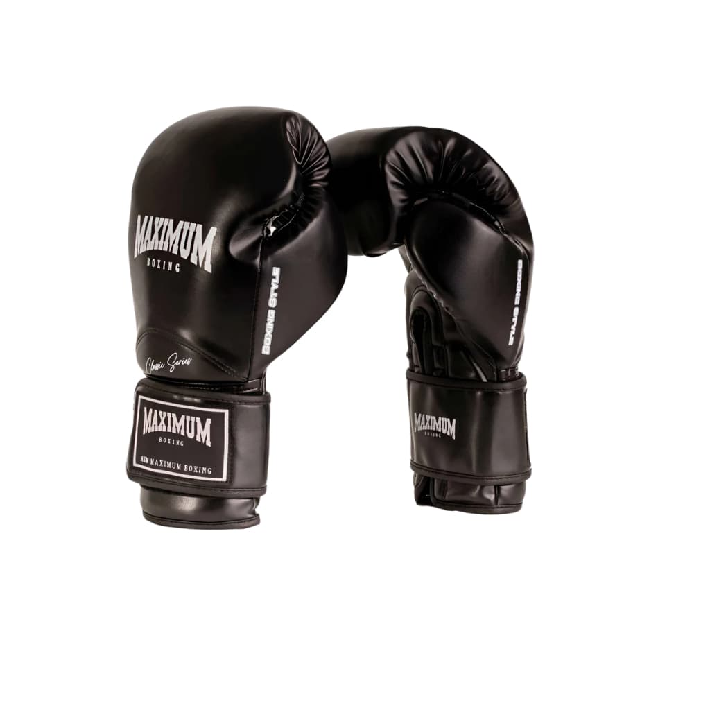 Luva de Boxe Maximum Preta 12oz/14oz – Treino, Sparring, Muay Thai e Kickboxing