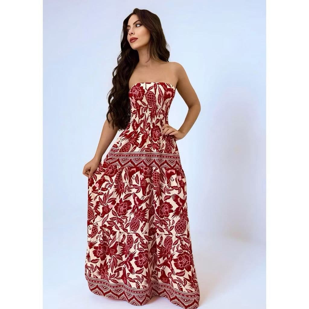 Vestido LONGO Tomara que Caia Com Elastex inspiração Verão 2026 ENTREGA RAPIDA