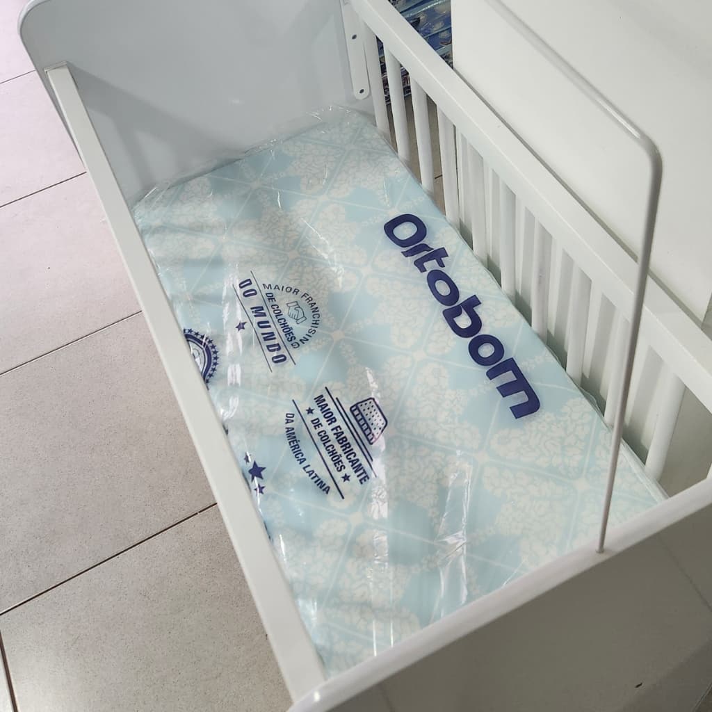 Colchão Colchonete Ortobom Mini Berço De Bebê Bedside 85x37x7cm