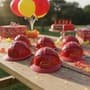 Kit 6 Capacetes de Bombeiro Infantil Vermelho Fantasia ENVIO JÁ
