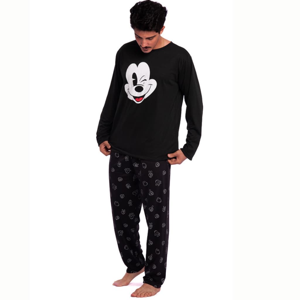 Pijama Masculino Adulto Mickey Conforto Promoção