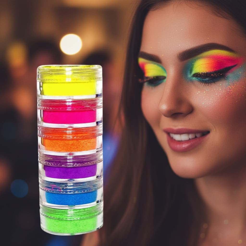Torre De Sombras Neon Em Pó Olhos Para Festas E Carnaval