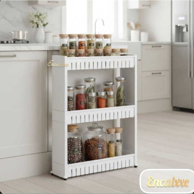 Estante Organizadora com Rodinhas (Cozinha/ Lavanderia/ Banheiro)