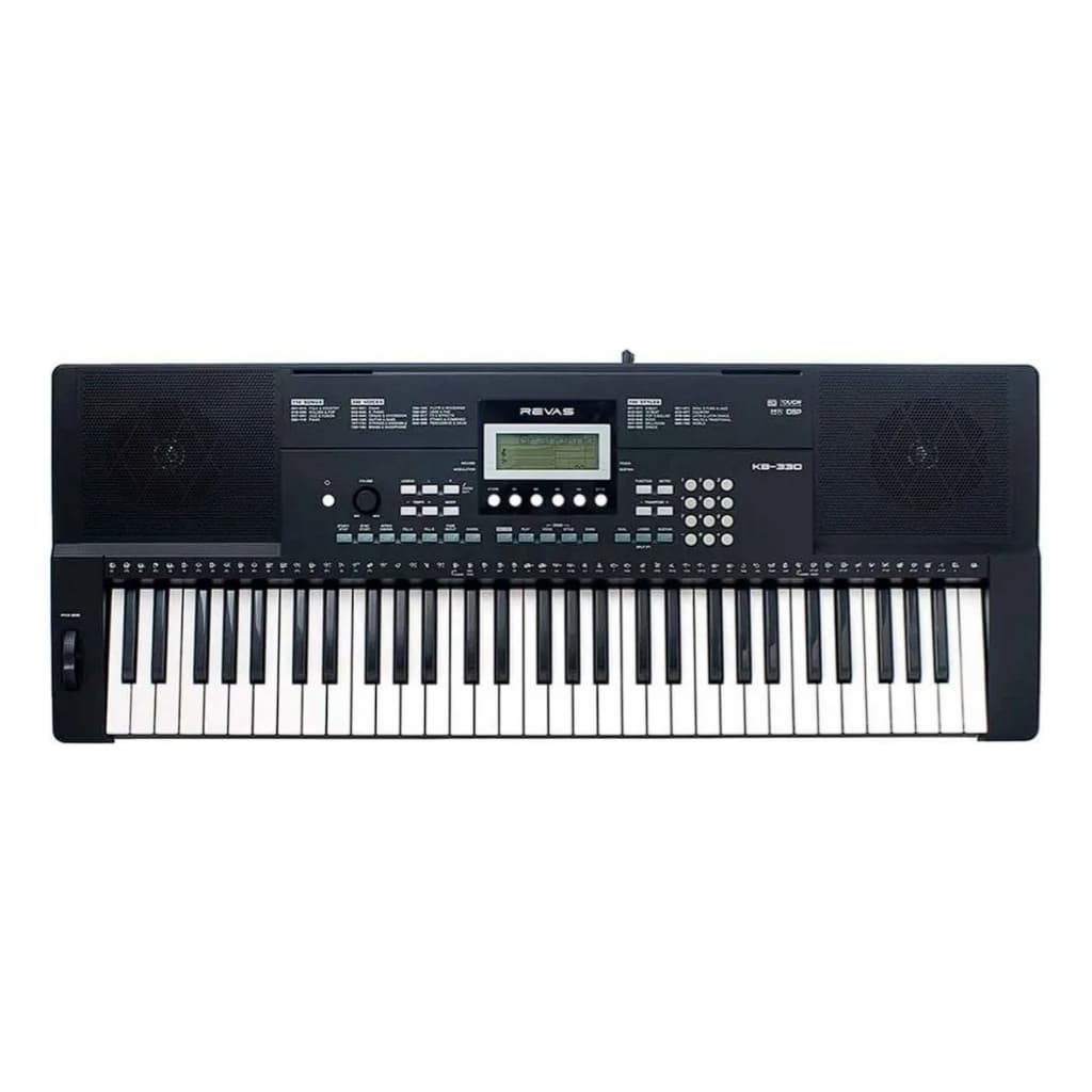 Teclado Musical Revas KB-330 Preto 61 Teclas com Resposta ao Toque e MIDI