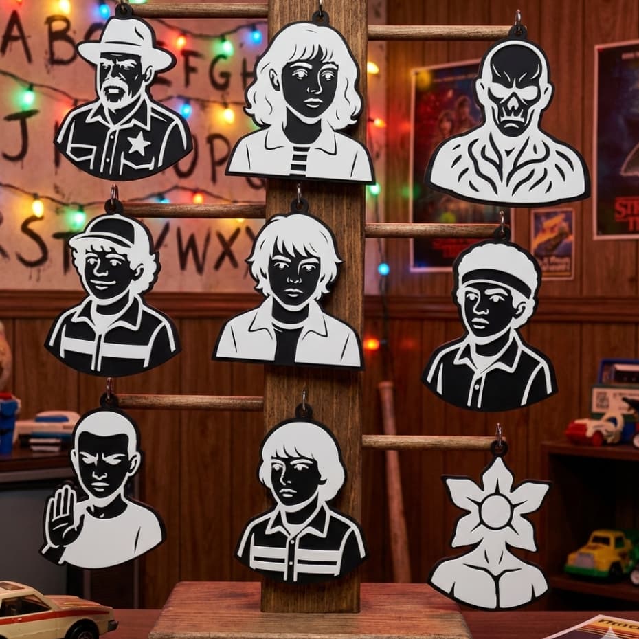 Chaveiro Stranger Things Kit 9 Personagens