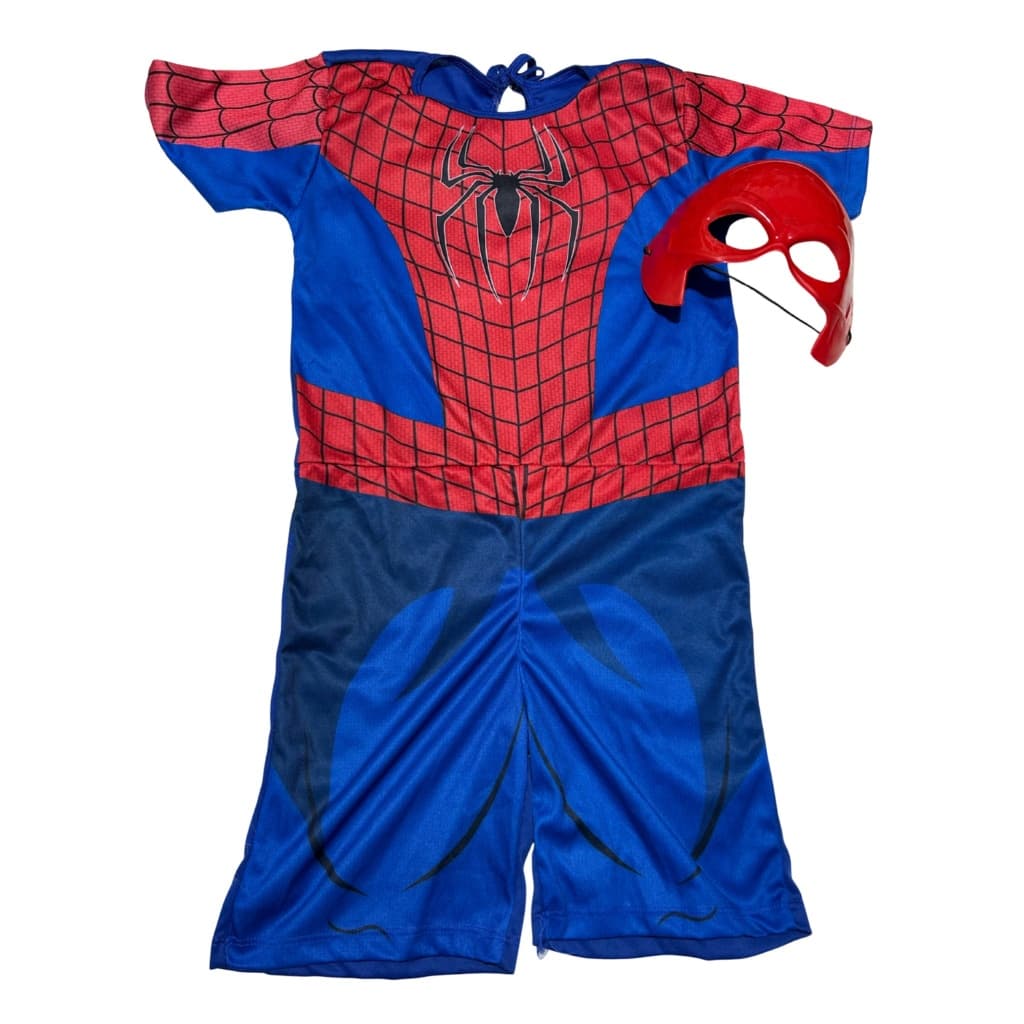Conjunto Fantasia Infantil Aranha com Máscara – Festa ENVIO JÁ