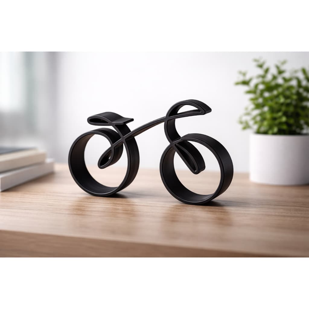 Escultura Decorativa De Bicicleta Minimalista e Moderna Para Ambientes