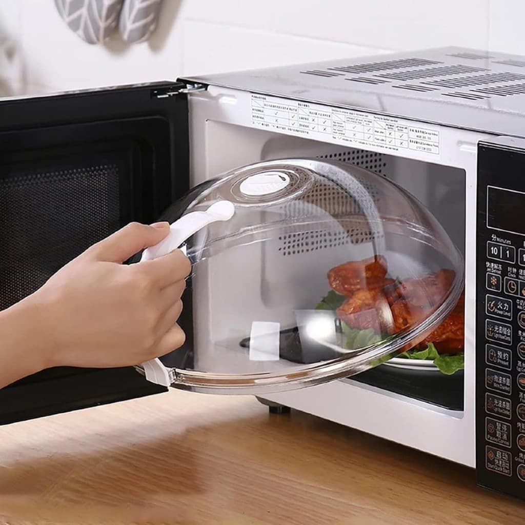Tampa Microondas Com Válvula Alça de Plástico para Alimentos