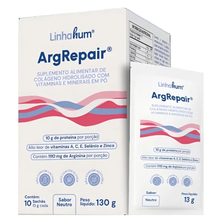 Suplemento Argrepair 13g Cicatrização Pré-operação 10 Sachês