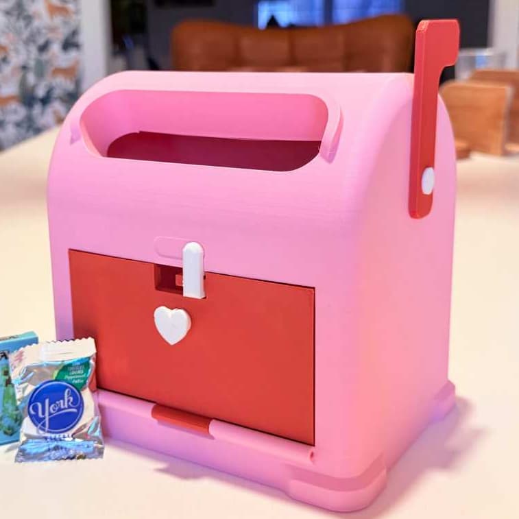 Caixa de Correio Decorativa Rosa – Porta Cartas, Mensagens e Itens Especiais