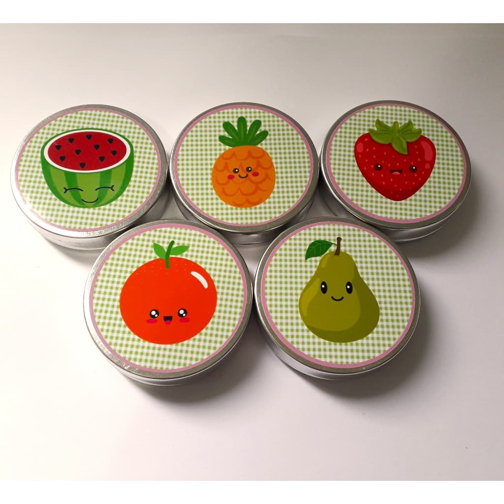 Latinhas Personalizadas Frutas 60 Unidades
