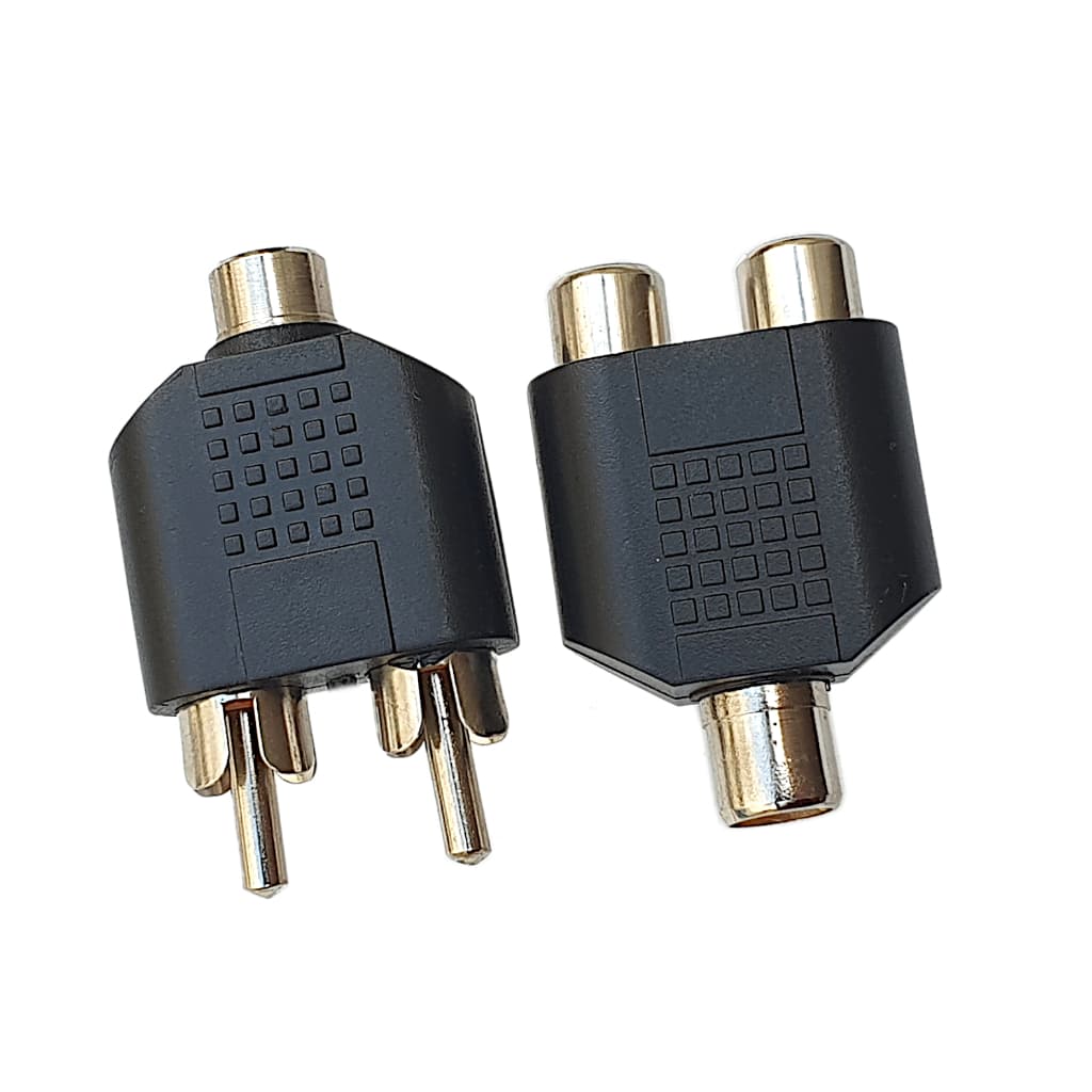 Kit 2 Adaptadores Divisor ou integrador para cabos Rca