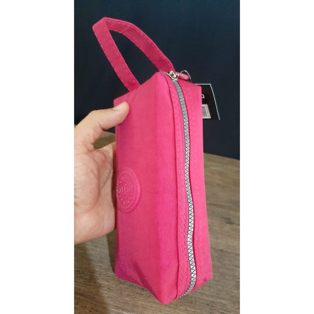 Estojo de Lapis Rosa - Estojo Casual para Mochila - Estojo Escolar - Bolsa