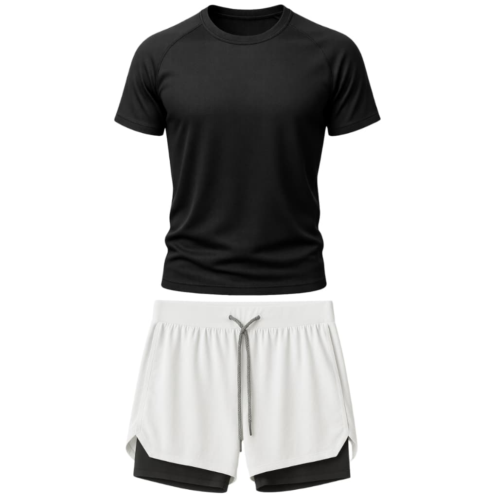 Kit Masculino Academia Bermuda + Camiseta Dry Fit Conjunto Esportivo
