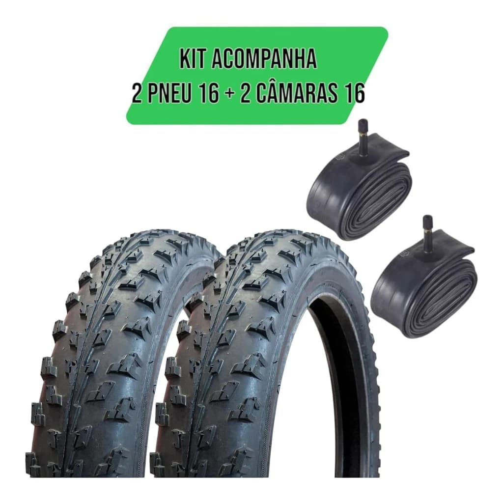 Pneu Aro 16x1.75 Bicicleta + Câmara De Ar Aro 16 Infantil