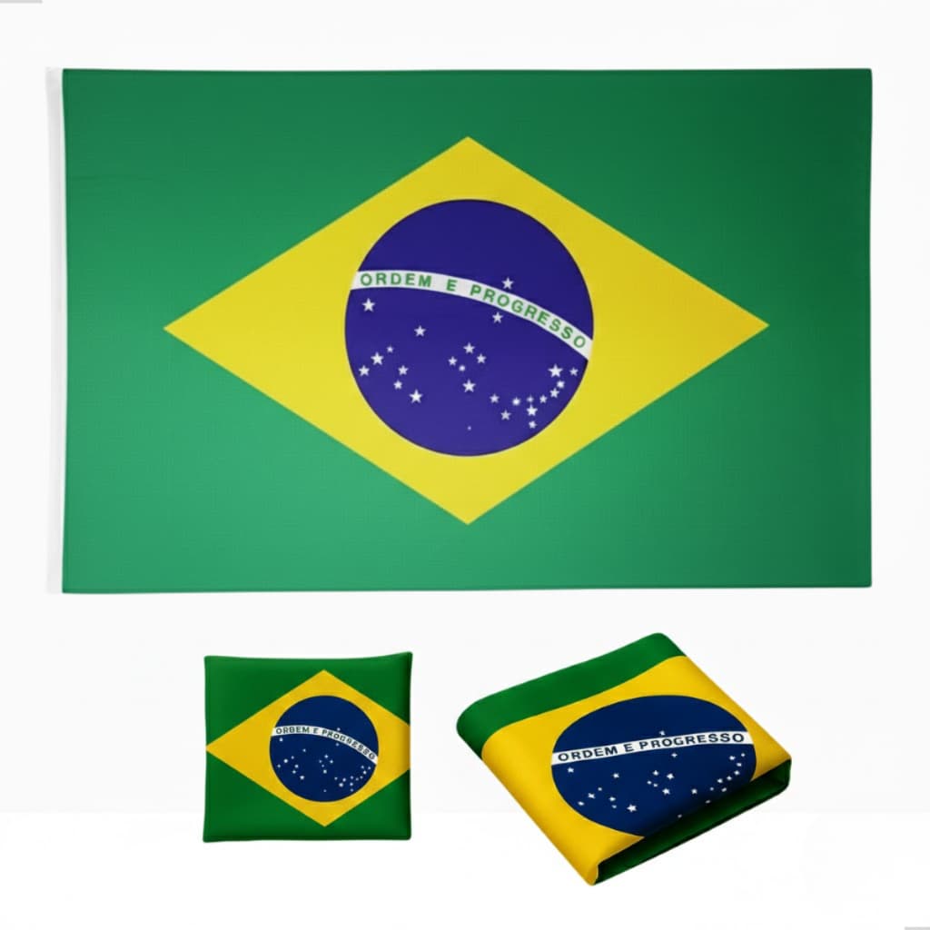 Bandeira do Brasil Grande 1,51mt por 90cm Parede com Cores Fortes e Nítidas