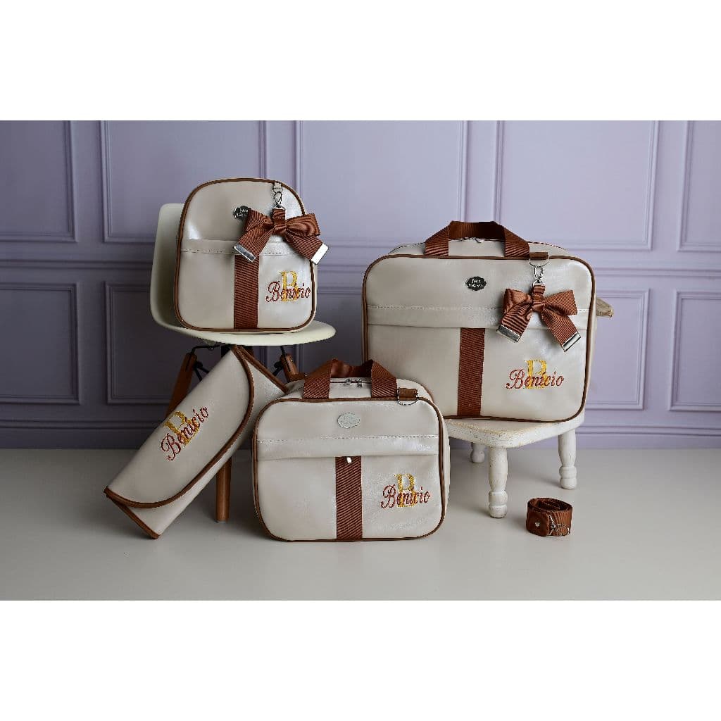 Kit bolsa maternidade luxo completo (personalizado)