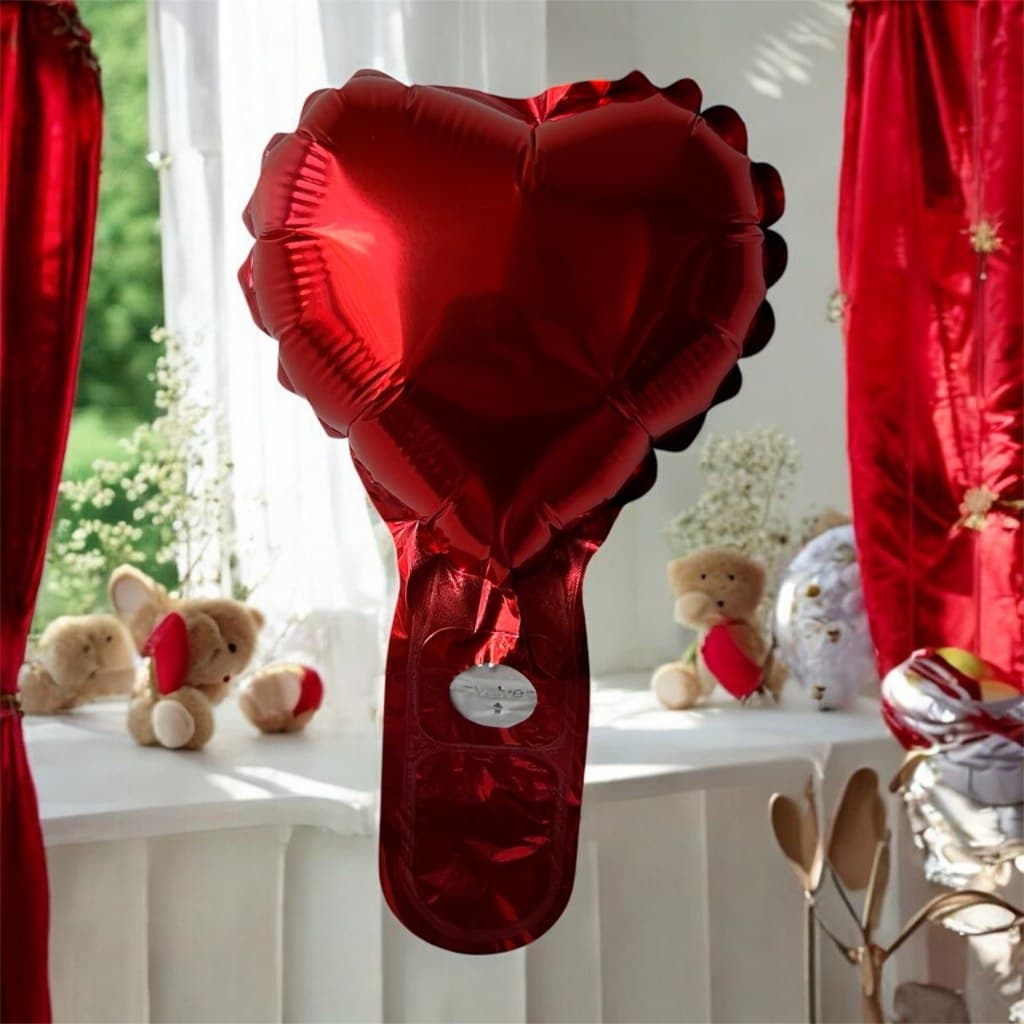 50 Balão Metalizado Coração Vermelho Centro de Mesa 5 Polegadas 12cm