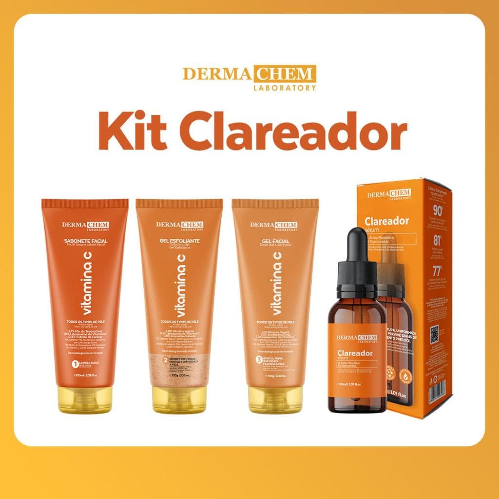 Kit Clareador  Anti-Idade Vitamina C Dermachem  - 4 itens
