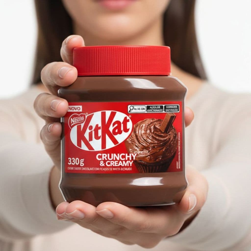 Creme Kit Kat Crunchy & Creamy Chocolate Crocante Nestlé Pote 330g