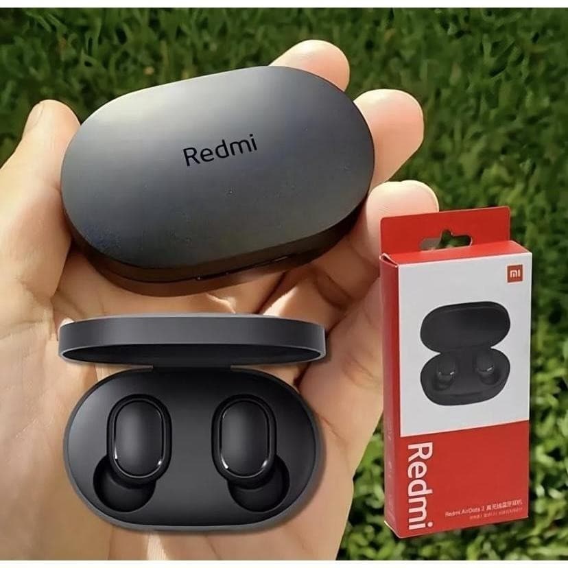 Fone De Ouvido Bluetooth Sem Fio Redmi Air DotsPro Xiomi E6s 5.1 Tws Preto e Microfone.