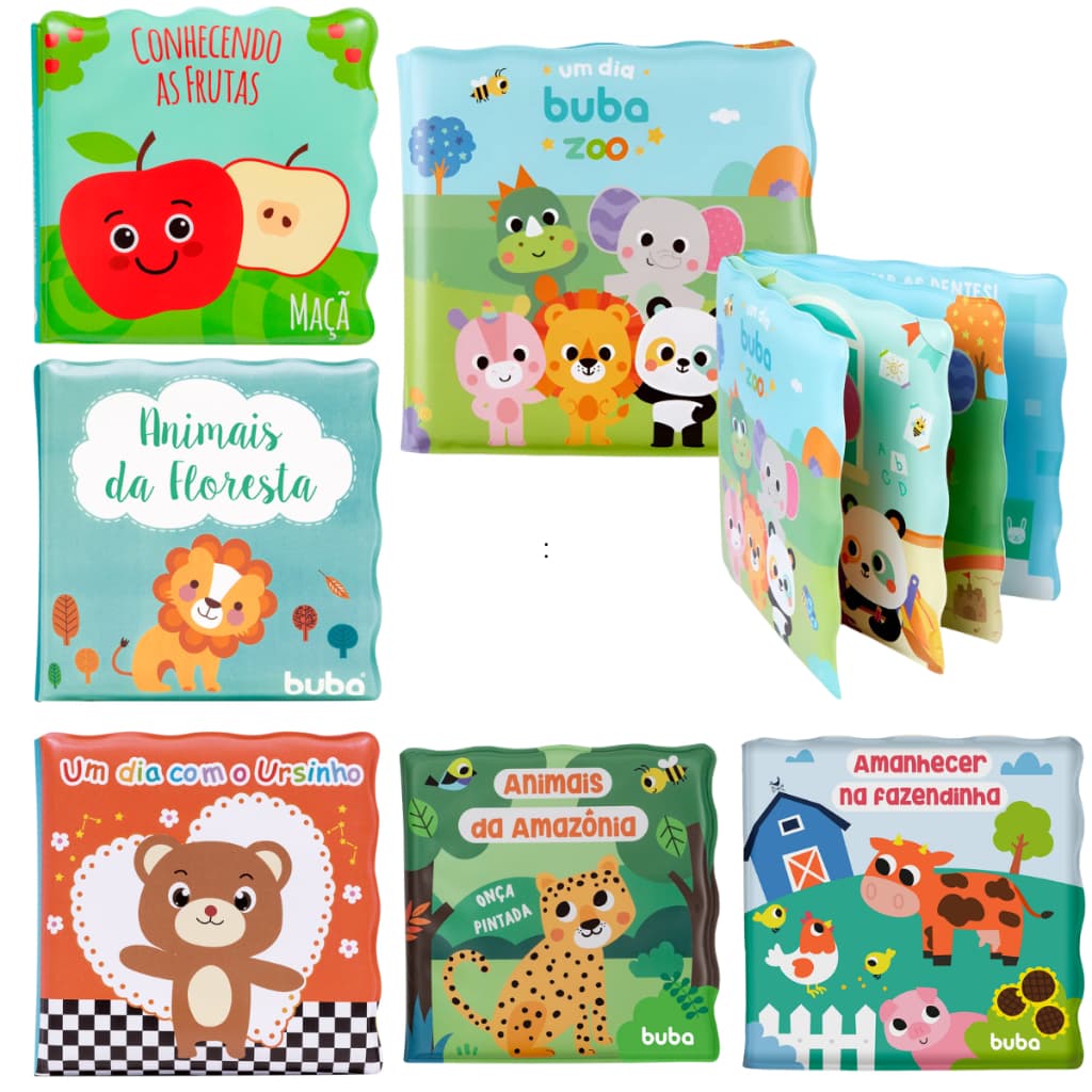 Livrinho Educativo Livro Infantil Para Hora Do Banho Bebe Buba Impermeável Buba