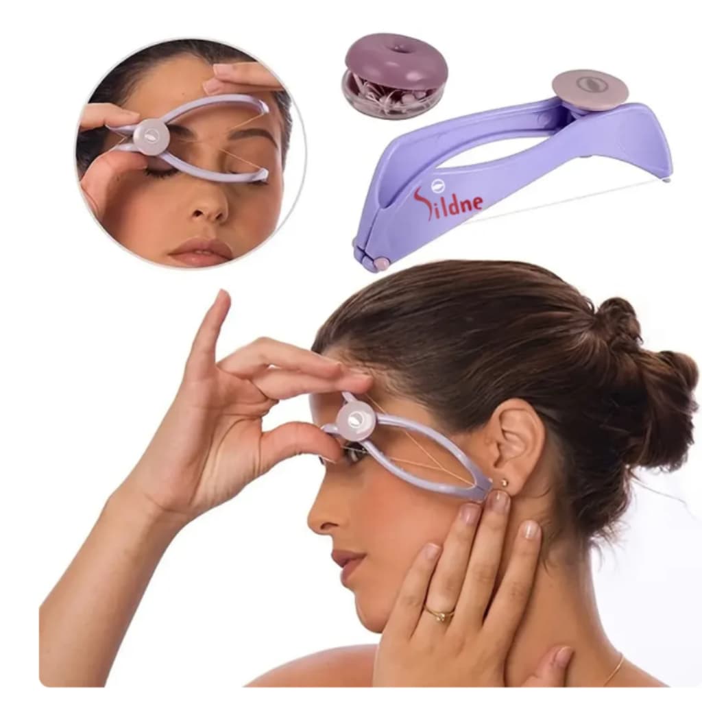 Removedor de Pelos Faciais com Linha e Mola - Remoção Eficaz e Portátil