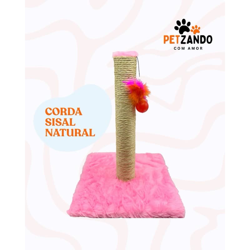 Arranhador Tipo Poste para Gatos | Compacto com Brinquedo