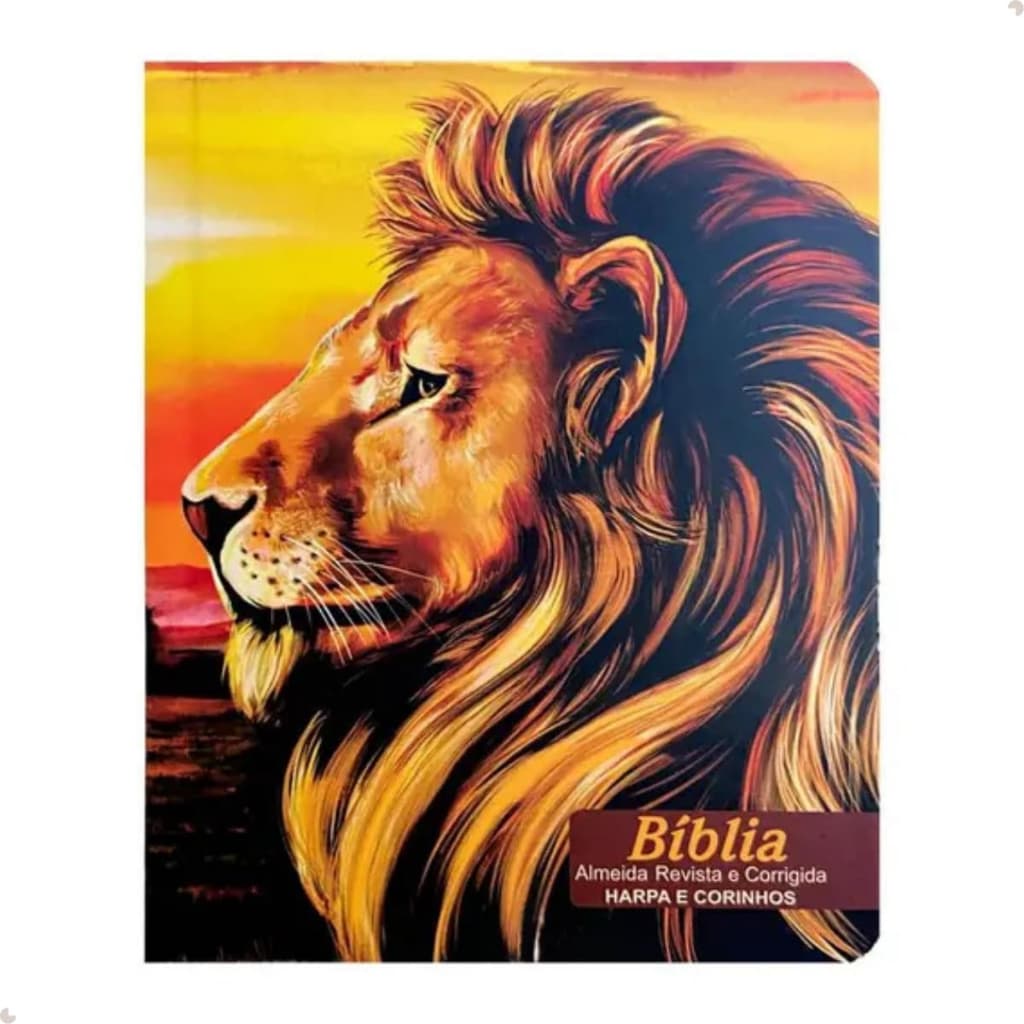 Bíblia Sagrada Letra Maior – Capa Dura Leão Paisagem + Harpa & Corinhos