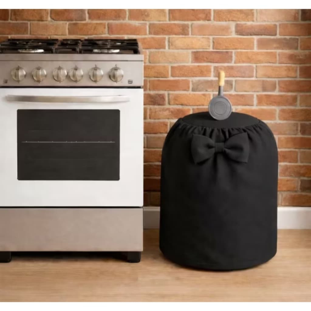 Capa Botijão Black Luxo Laço
