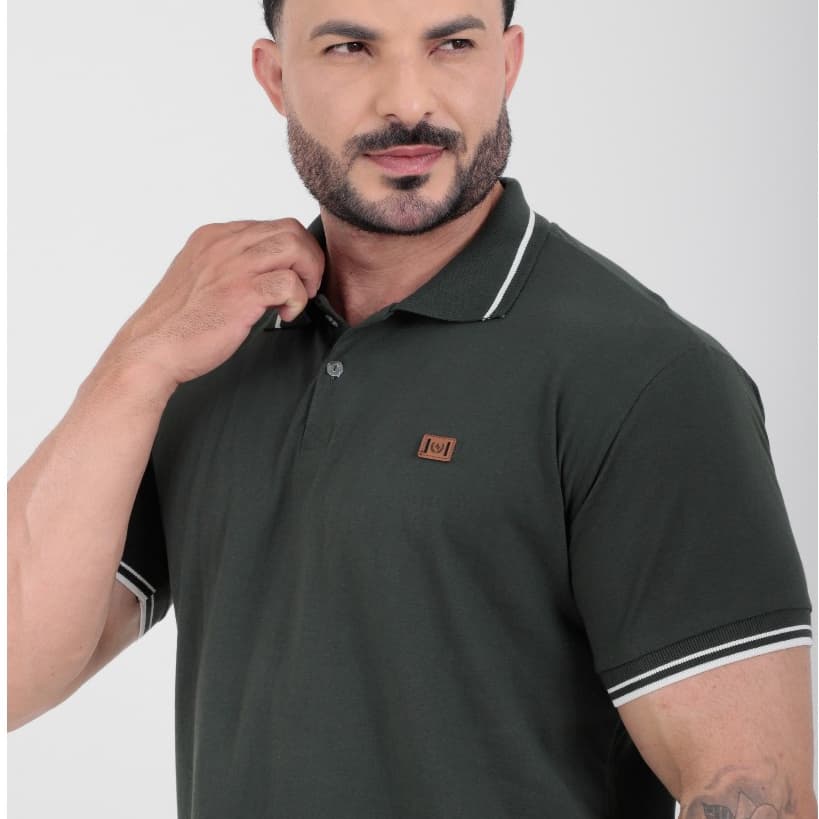 Camisa Básica Gola Polo Camiseta Masculina Tamanho Padrão alta Qualidade 100% Algodão