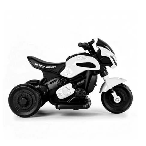 Brinquedo Moto Sportiva Elétrica Infantil Bateria 6V Branca
