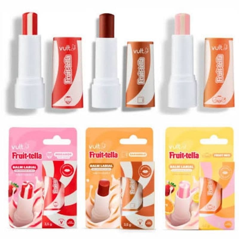 Balm Labial Vult Fruit-tella Hidratante Labial - Com vitamina E para labios mais macios