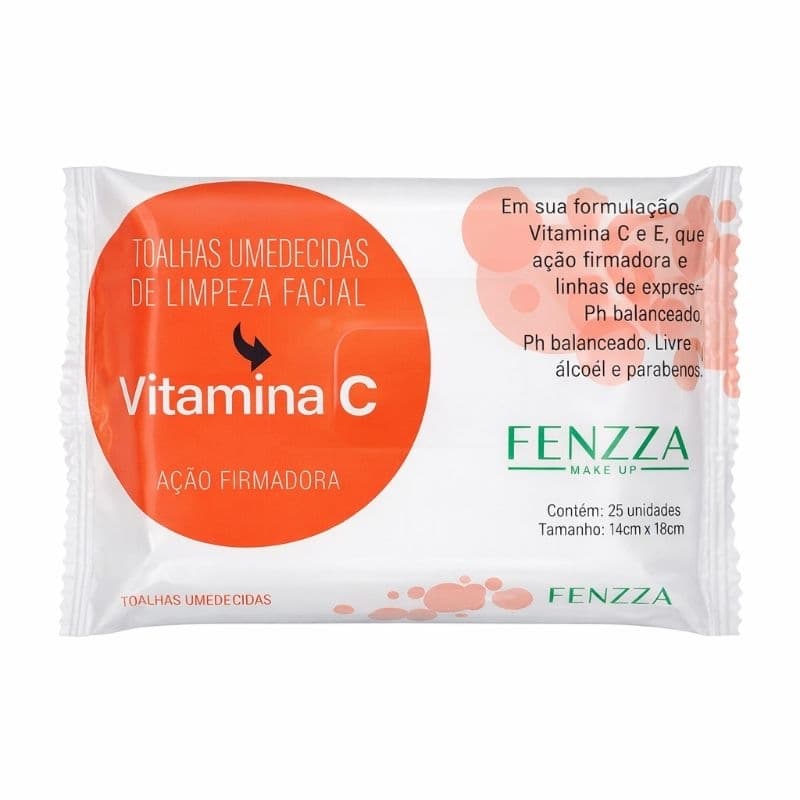 Lenço Demaquilante - Vitamina C - Fenzza Makeup