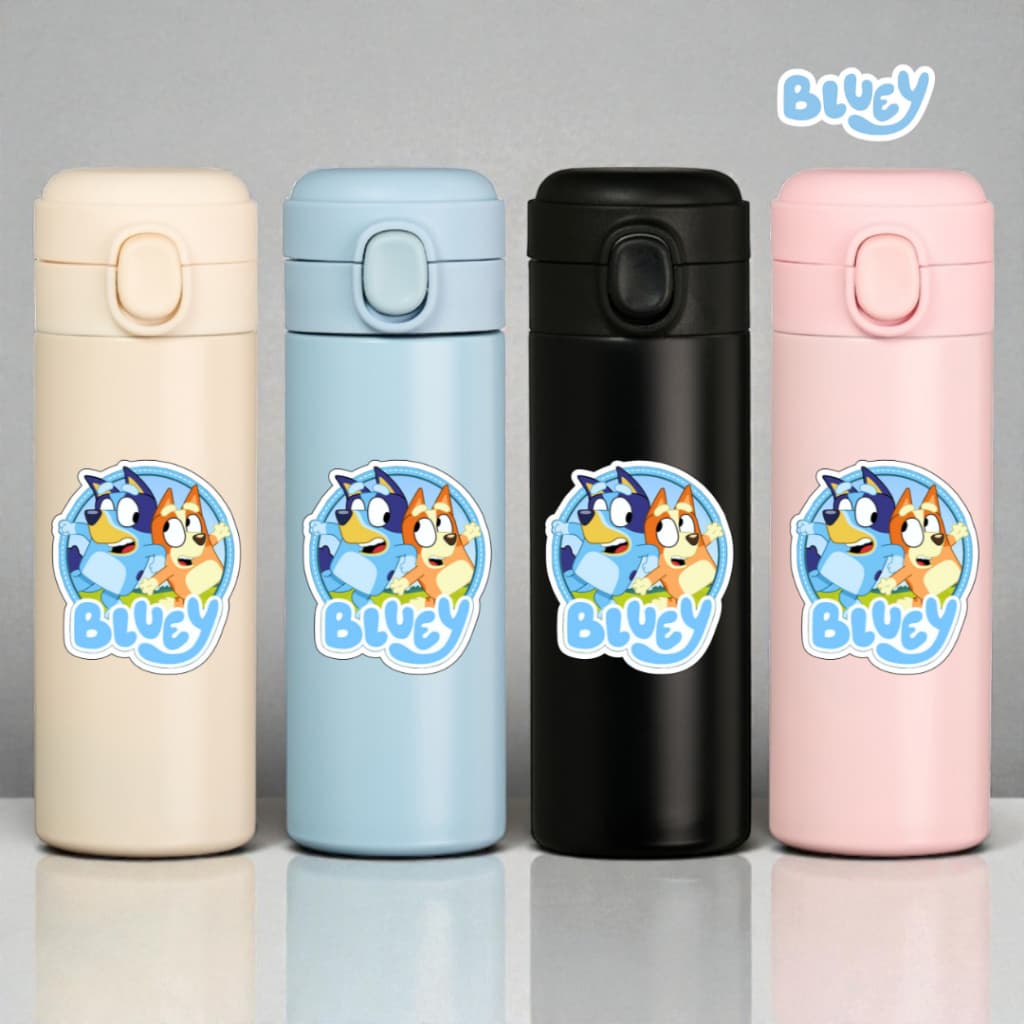 Garrafa Térmica Aço Inoxidavel Bluey Bandit e Chilli Heeler Parede Dupla 400ml