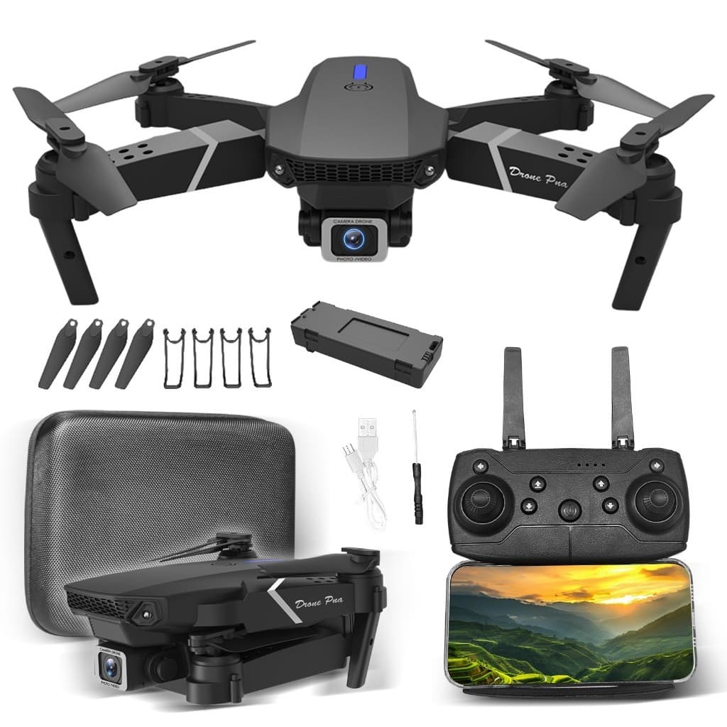 DLI Mini Drone E88 Dual Cmaera com Wifi HD 4K 1800MAH Bateria