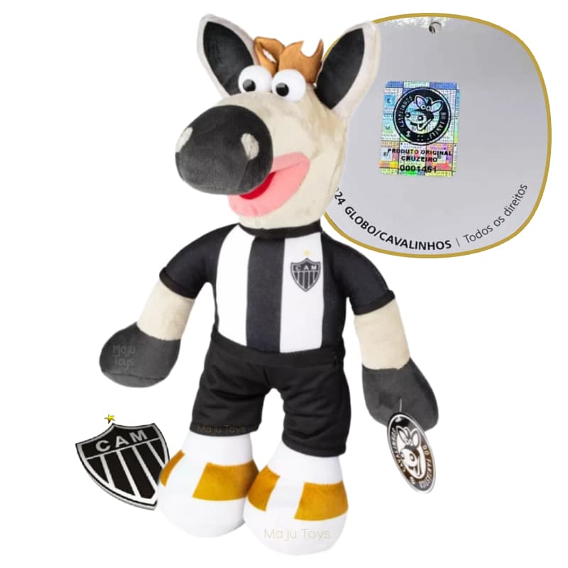 Cavalinho do Fantástico Pelúcia - Atlético MG - 40 cm Oficial + Super Brinde do Time
