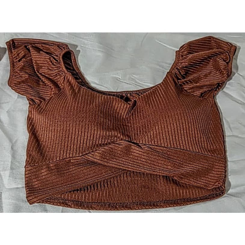 KIT 3 Blusa Feminina Canelado Regata Com Babado Bojo