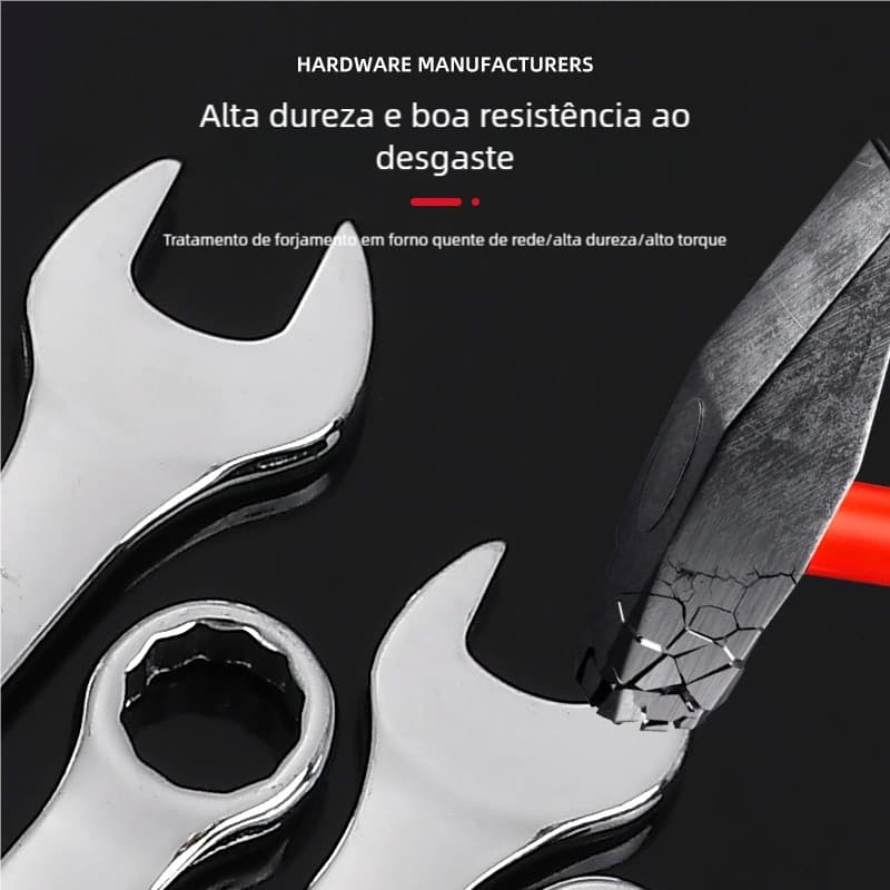 Chave Catraca Profissional Cromo Vanadium Unidade - Chave Combinada para Reparos